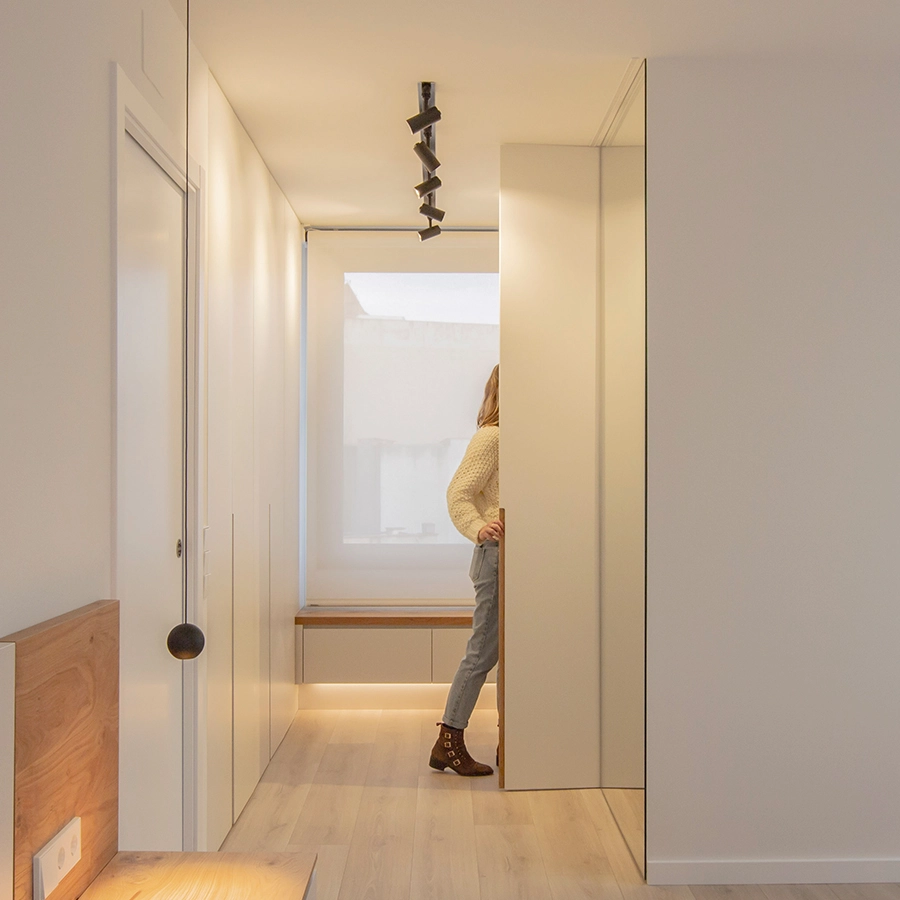 La iluminación de un vestidor
