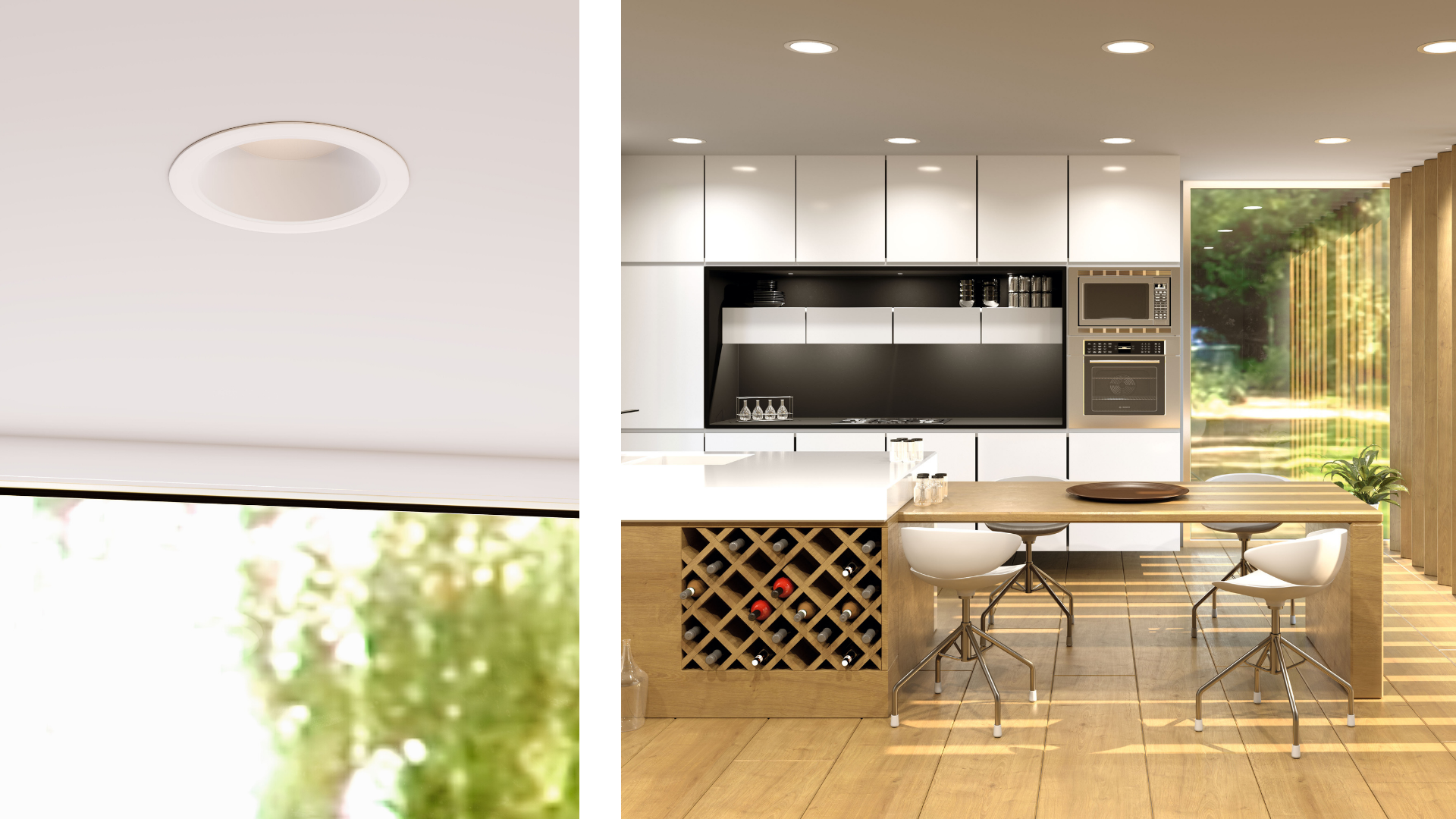 La mejor iluminación en la cocina con downlights LED empotrados - Tu casa  Bonita